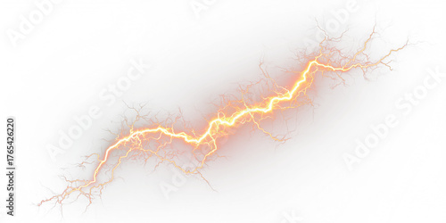 Foto A sudden thunderbolt lights up the horizon, cracking through clouds
