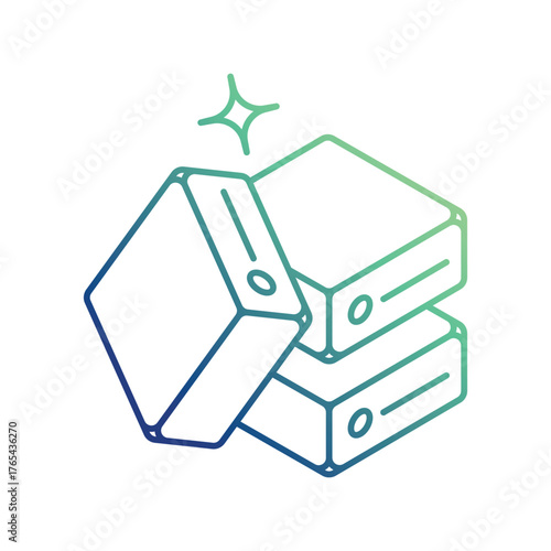 Server icon with white background vector stock illustration