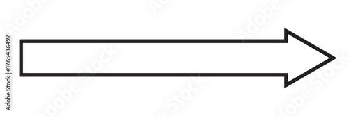 large size long arrow with stroke. long arrow vector. flat style arrow . bold big arrow icon on white background eps 10. vector illustration eps 10.
