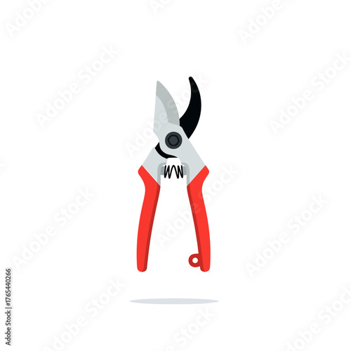 Pruning Shears Icon, Gardening Tool, Vector Illustration, Isolated on White