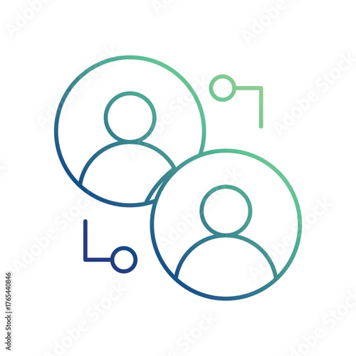 Peer-to-peer icon with white background vector stock illustration