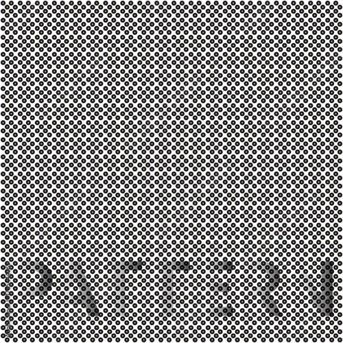 Seamless pattern background with circular and diamond shapes in soft gray tones.