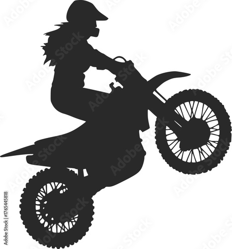 Design of motorcross woman rider