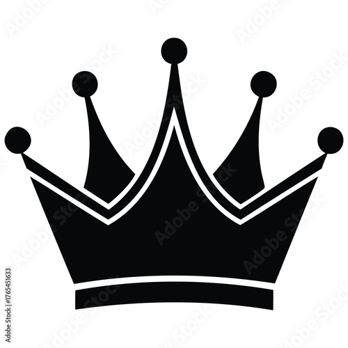 Monarchy Symbol Black Noble Headwear Silhouette