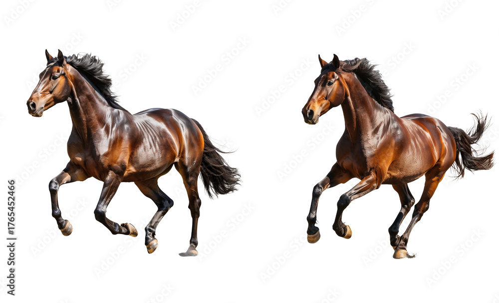 Naklejka premium Set of Horse Isolated on Transparent Background. PNG