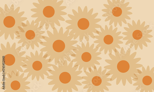 半透明のデイジー柄