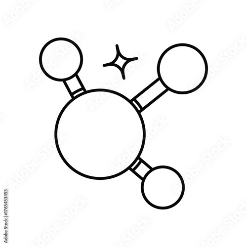 Connection Nodes icon with white background vector stock illustration