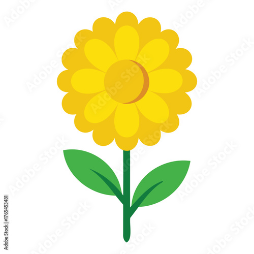 Generative Design Simple Daisy Flower Icon Minimalist Summer Bloom Graphic