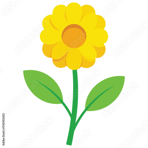 Generative Design Simple Daisy Flower Icon Minimalist Summer Bloom Graphic