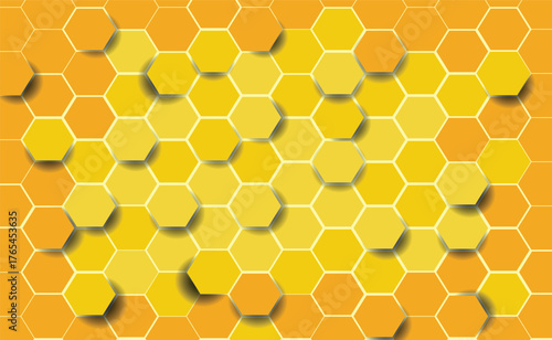 Yellow hexagon background