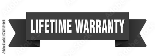 lifetime warranty ribbon isolated on transparent background. lifetime warranty ribbon