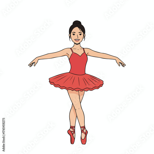 a teenage girl is performing ballet