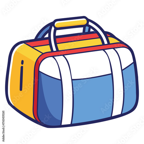 Generative Design Gym Duffel Bag Icon Minimalist Fitness Graphic Art