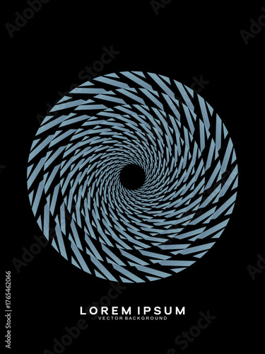 Music poster design background. Electro Sound Cover Template with dynamic abstract gradient circular geometric line shapes for t-shirt screen printing, technology, digital, party, festival and club.