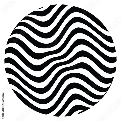 Generative Design Seamless Wavy Pattern Abstract Minimalist Curve Graphic