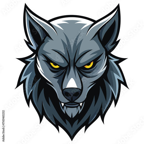Generative Design Fierce Werewolf Head Mascot Growling Monster Logo Art