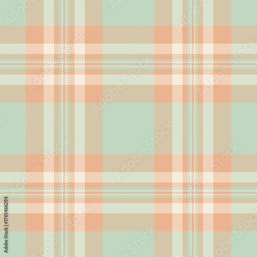 Elegant plaid pattern. Seamless design in soft pastel tones, ideal for textile, fashion, or background uses. Creates a warm and comforting feel.