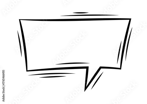 Cartoon speech bubble. Pop art illustration in comic style.