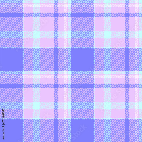 Real seamless check pattern, mixed texture background textile. Robe vector plaid fabric tartan in light and blue colors.