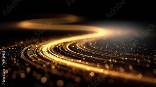 Wallpaper Mural Golden Spiral Light Concept for New Year Celebration Background Design Torontodigital.ca