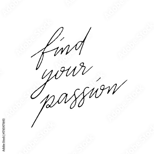 Find your passion hand lettering