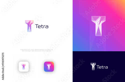 Creative Architect Logo 3D Line Logotype Engineering Technology, Architectural Monogram, Letter T for Architectural Company Business Branding Concept. Vector Illustration