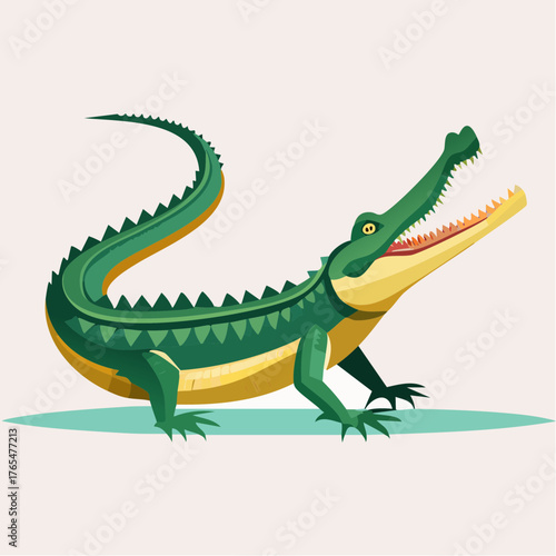 Icône vectorielle géométrique représentant reptile africain