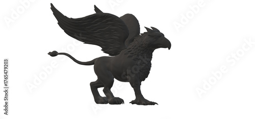 Tableau sur toile Majestic griffin with powerful wings and regal bearing standing proudly against