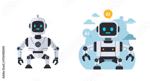 Futuristic Robotic Androids Advanced AI Companions and Futuristic Technology Concepts