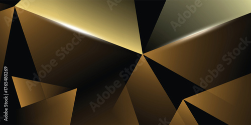 Abstract Elegant diagonal striped yellow background Digital background polygon ,gold hexagon. Vector