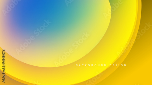Abstract gradient background. Blue, yellow hues blend smoothly. Modern design evokes energy, optimism. Simple yet visually striking composition.