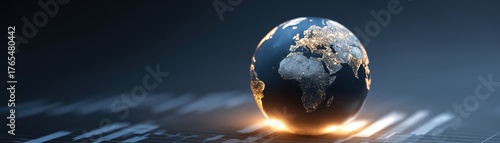 Stunning digital illustration of the Earth planet suspended in space with dramatic lighting effects and detailed continents and oceans