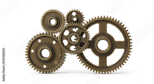Interlocking Bronze Gears: Mechanical Precision and Engineering Design