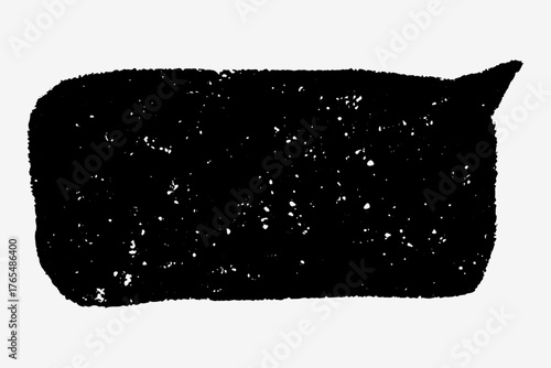 Hand drawn text box chalkboard speech bubble with pencil and marker strokes. Crayon scribbles, empty for messages.
