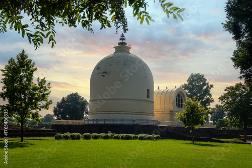 Mahaparinirvana Temple or Parinirvana Stupa in Kusinara or Kushinagar, India. The exact place where Lord Buddha Siddhartha Gautama attained Mahaparinirvana. One of the Eight Great Places of Buddhism.