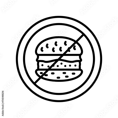 No Fast Food Icon