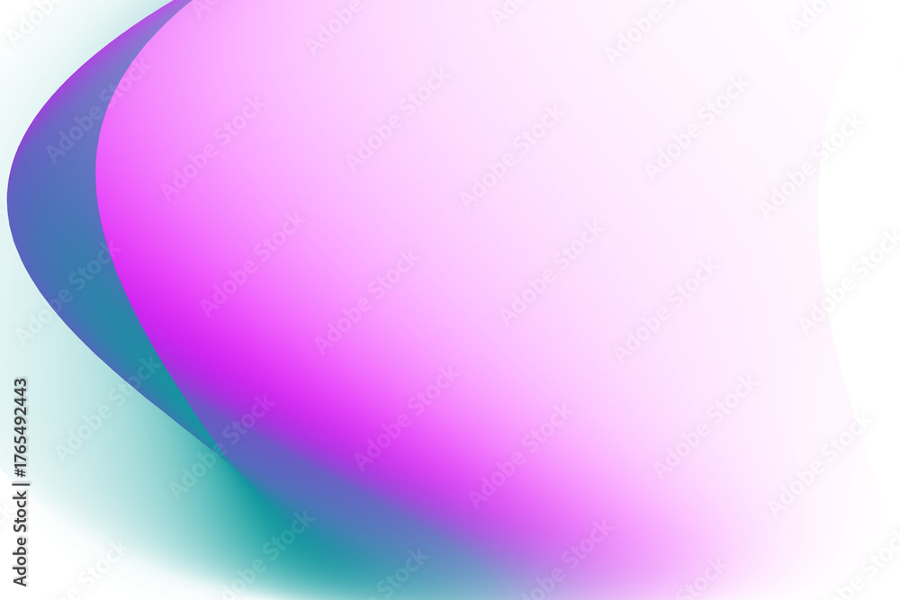 Obraz premium Teal and Magenta Gradient Swirl Abstract Transparent Overlay Light Leak Background curve