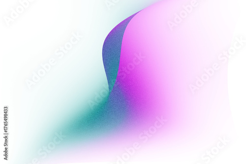 Textured Magenta Curve Intersecting Teal Transparent Overlay Light Leak Background with Subtle Grain abstract pink