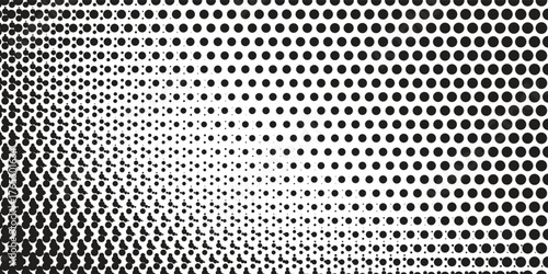 Pixelated bitmap wavy gradient texture. Black dither wave background. Abstract curve dithering border overlay. vector ilustration eps 10