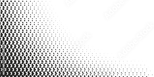 Pixelated bitmap wavy gradient texture. Black dither wave background. Abstract curve dithering border overlay. vector ilustration eps 10