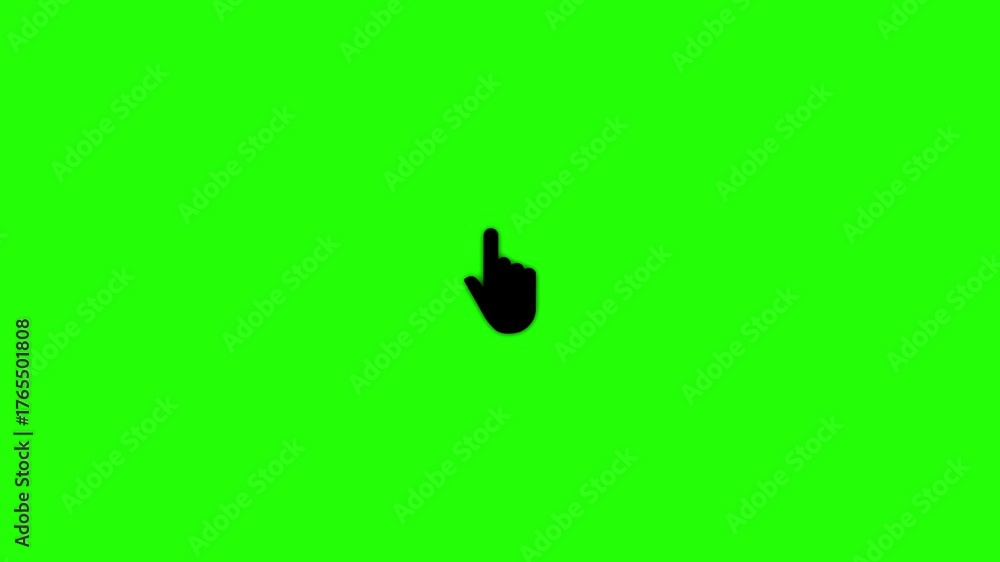 Mouse pointer hand clicks icon animation. Finger touch gesture ...
