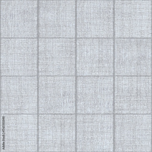Obraz na plátně Light gray textured fabric with a grid pattern of evenly spaced lines