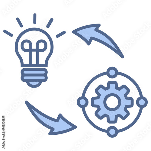 Business Intelligence Blue Icon