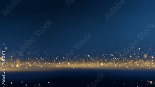 Dark navy blue festive background with subtle shimmering gold glitter border at the bottom for celebration themes.