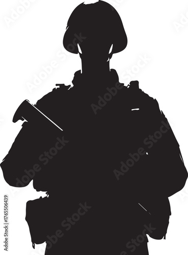 Soldier silhouette vector