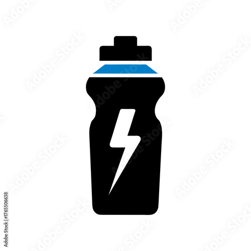 Simple sports drink silhouette vector clean gym fitness beverage energy bottle icon design