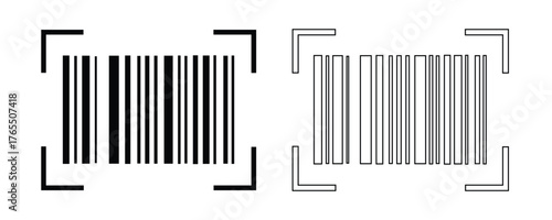 Barcode icon. Barcode labels. Barcode product distribution icon. Fake line barcode icon design