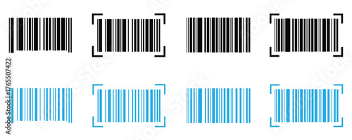 Barcode icon, Barcode labels, Barcode product distribution icon, Fake line barcode icon design, Barcode isolated on transparent background