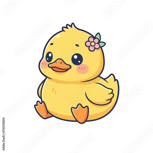 Cute Cartoon Duck Illustration