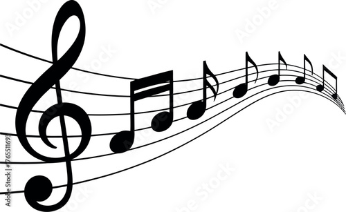 Download high quality music notes vector illustration for free use now